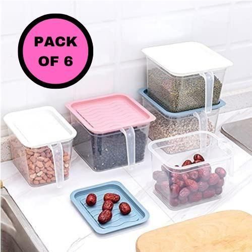 Unbreakable Fruit & Veggie Storage Basket – 1000 ml | Pack of 6 (Blue)