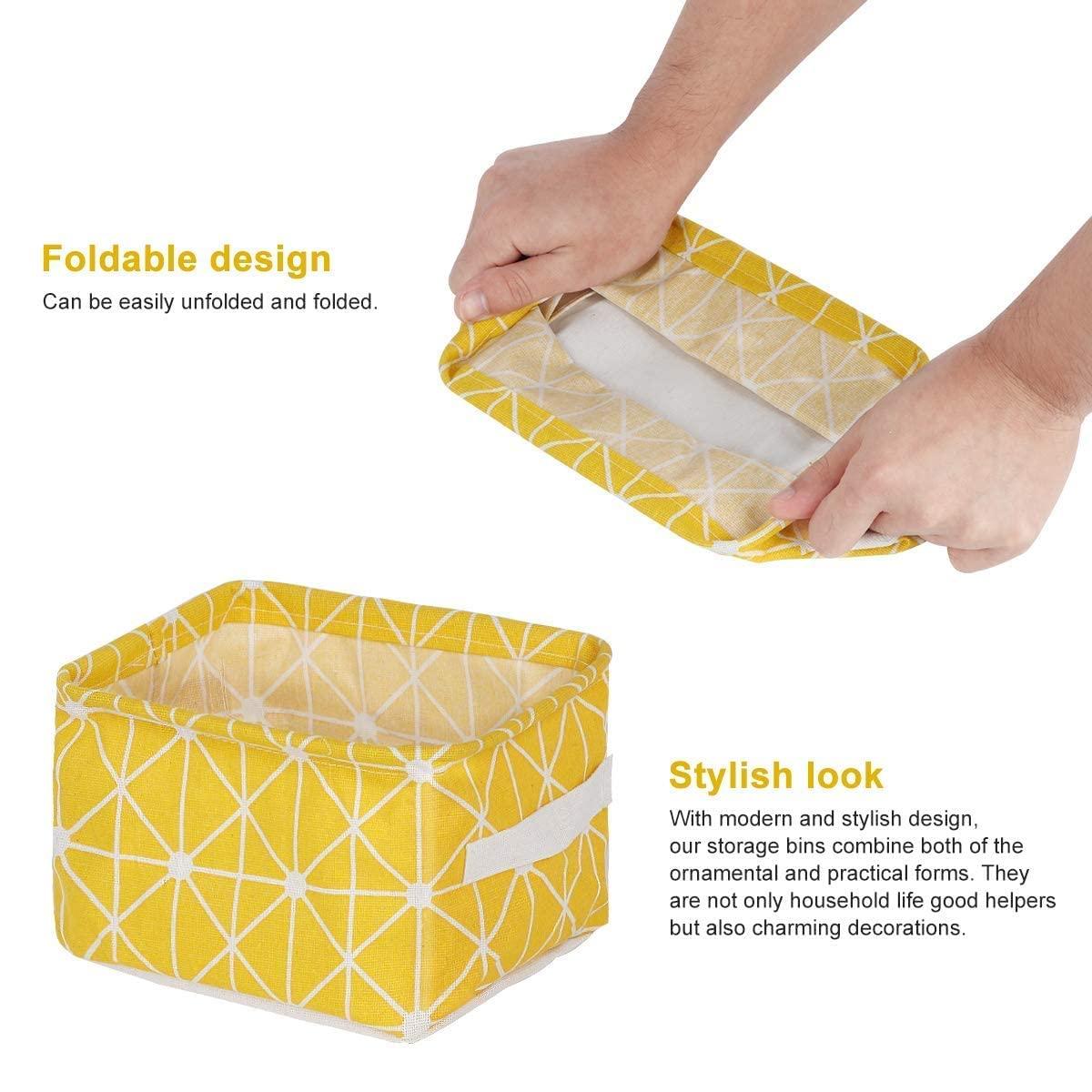 Foldable Canvas Storage Bin with Handles