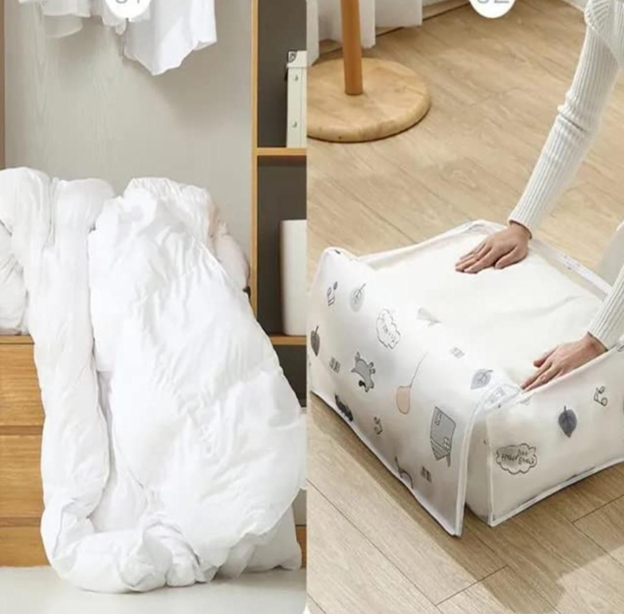 Under-Bed Blanket Storage Bag – Foldable Quilt & Clothes Organizer (Pack of 1)