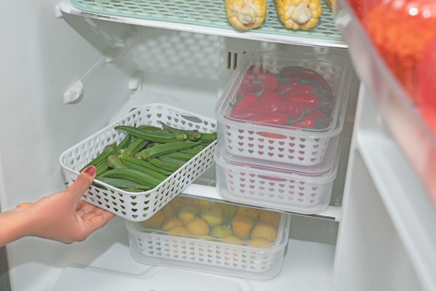 2 in 1 Stackable Freezer & Fridge Storage Containers – BPA-Free, Space-Saving Organizer Box