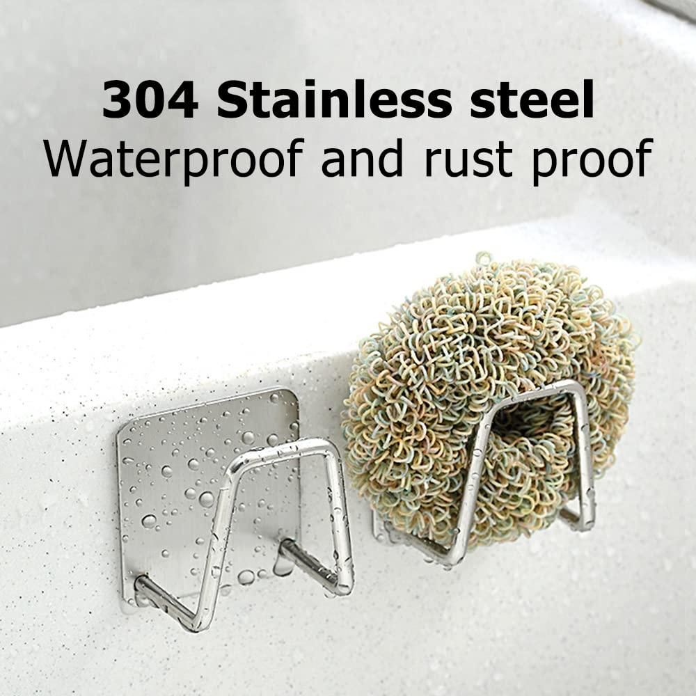 Stainless Steel Sponge Holder for Kitchen Sink – Rust-Resistant & Drain-Friendly (Pack of 2)