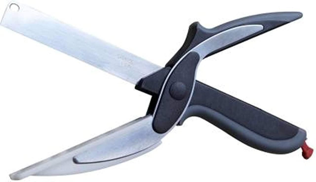 2-in-1 Cleaver Cutter – Kitchen Knife & Cutting Board Scissors Combo