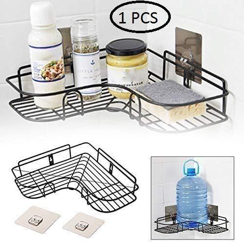 Wall Mount Corner Shelf – Stainless Steel Kitchen & Bathroom Organizer (Pack of 1)