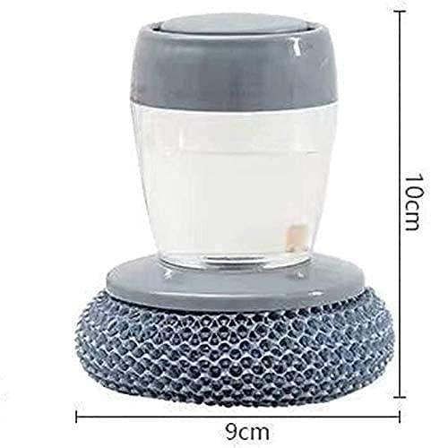 Kitchen Soap Dispensing Palm Brush for Dishwashing (Pack of 2)