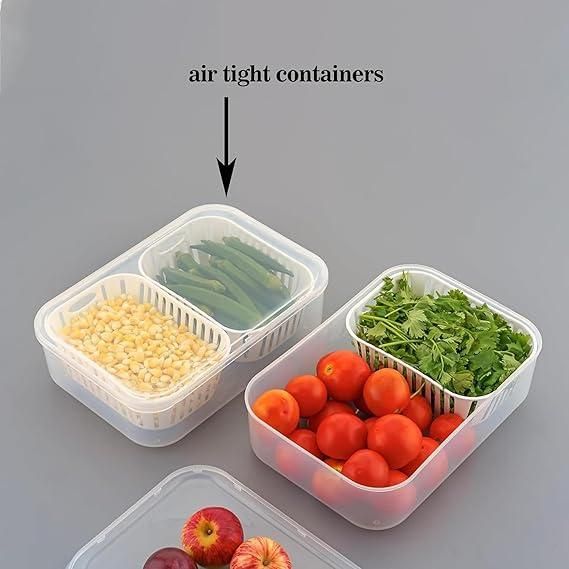 2 in 1 Stackable Freezer & Fridge Storage Containers – BPA-Free, Space-Saving Organizer Box
