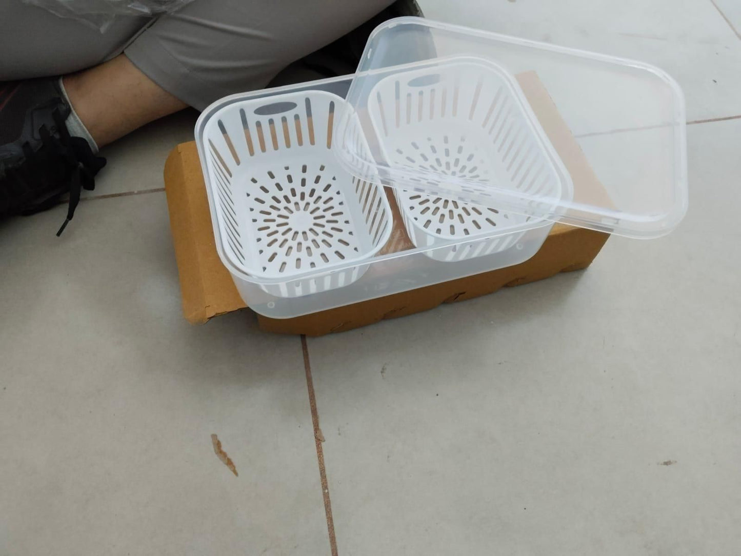 2 in 1 Stackable Freezer & Fridge Storage Containers – BPA-Free, Space-Saving Organizer Box