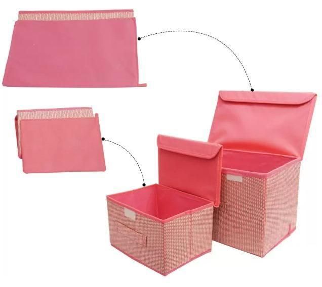Foldable Woven Storage Box Set – 1 Large & 1 Small Organizer Basket for Home & Office Use