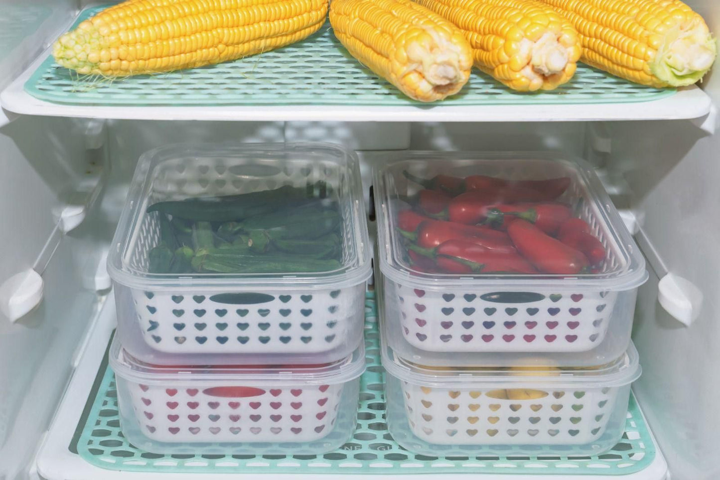 2 in 1 Stackable Freezer & Fridge Storage Containers – BPA-Free, Space-Saving Organizer Box