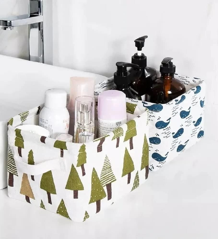 Foldable Canvas Storage Bin with Handles