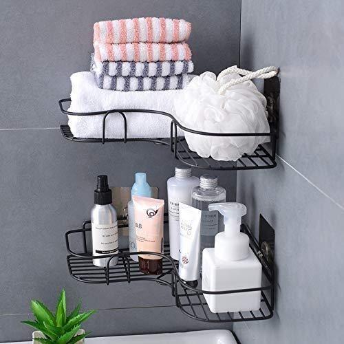 Wall Mount Corner Shelf – Stainless Steel Kitchen & Bathroom Organizer (Pack of 1)