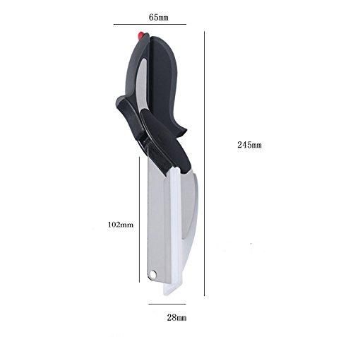 2-in-1 Cleaver Cutter – Kitchen Knife & Cutting Board Scissors Combo