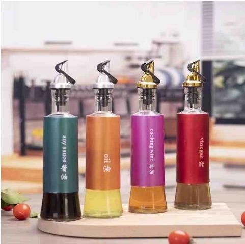 Automatic Oil Dispenser Bottle – Leak-Proof Glass Oil Pot with Flip Cap for Kitchen Use