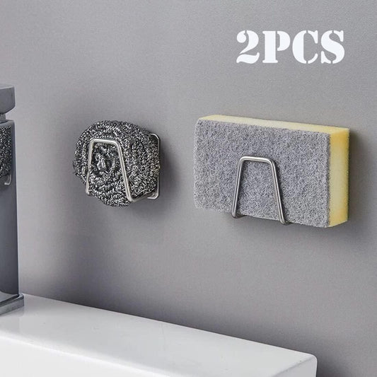 Stainless Steel Sponge Holder for Kitchen Sink – Rust-Resistant & Drain-Friendly (Pack of 2)